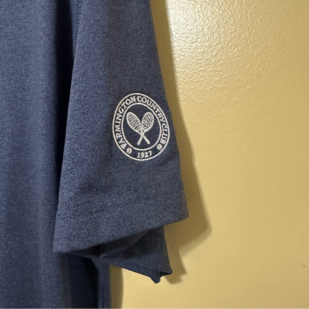 Rhoback Farmington Country Club Performance Golf Polo Men’s L Solid Blue - Picture 5 of 8